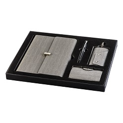 PU cover, key holder, notebook, card holder, metal pen in presentation gift box