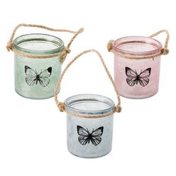 Candle-Holder Gls Jute