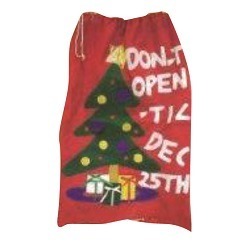 A Sack with a Christmas design.