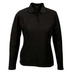 Ladies 175g long sleeve pique knit golf shirt