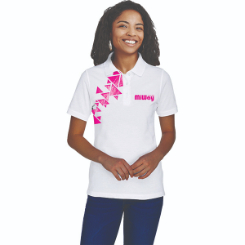 Ladies Flourescent Spot Sublimation Golf Shirt