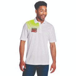 Mens Flourescent Spot Sublimation Golf Shirt