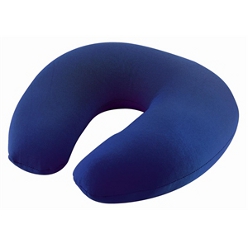 Navy travel bean pillow