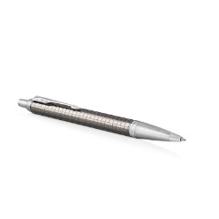 Parker IM Ballpoint Pen-Premium Dark Espresso Chiselled CT