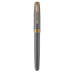 Parker Sonnet Fountain Pen-Chiselled Silver GT