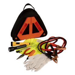 Reflective triangular auto emergency kit