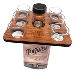 Shot glass holder-holds 7 glasses