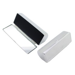 Silver metal single lipstick case